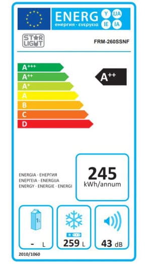 Star-Light FRM-260SSNF clasa energetica