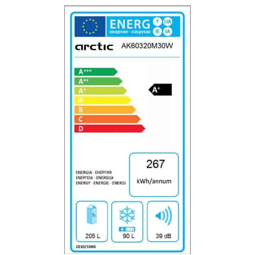 Combina frigorifica Arctic AK60320M30W clasa