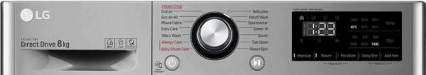 Masina de spalat rufe LG F4WV308S6TE panou control