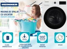 Masina de spalat cu uscator Heinner HWDM-H9614B