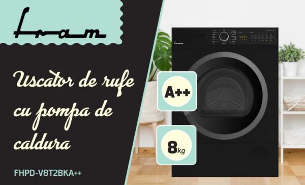 Uscator de rufe Fram FHPD-V8T2BKA++