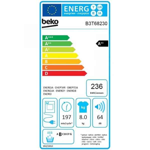 Beko B3T68230 eficienta