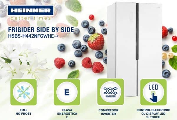 Heinner HSBS-H442NFGWHE++ optiuni