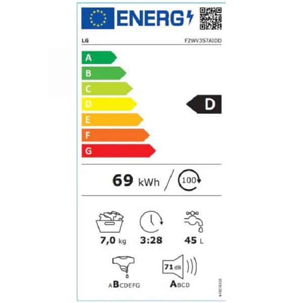 LG F2WV3S7AIDD eficienta