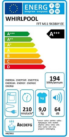Whirlpool FreshCare+ FFTM119X3BXYEE eficienta energetica