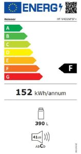 Heinner HF-V401NFSF+ eficienta
